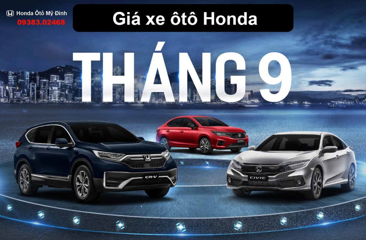 Giá xe ôtô Honda tháng 9