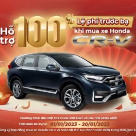 Giá xe oto Honda tháng 1 - Honda Crv tiếp tục giảm 100% Thuế trước bạ